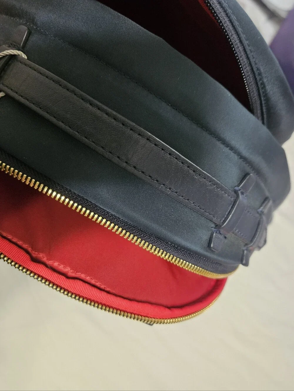 Victorinox Black Travel Laptop Backpack with Gold Zip Accents Red Interior NWT